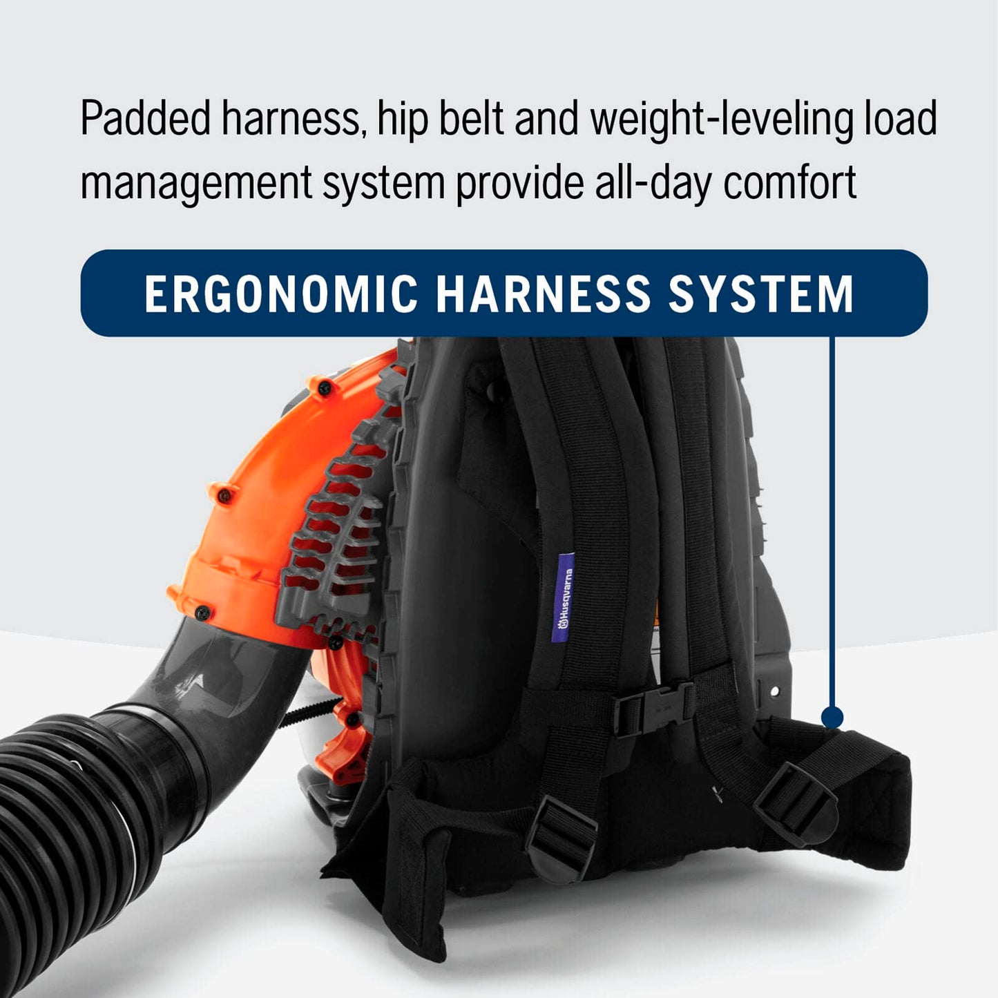 Husqvarna 350BT Gas Leaf Blower, 50.2-cc 2.1-HP 2-Cycle Backpack Leaf Blower with 692-CFM, 180-MPH, 21-N Powerful Clearing Performance and Ergonomic Harness System, Gifts for dad