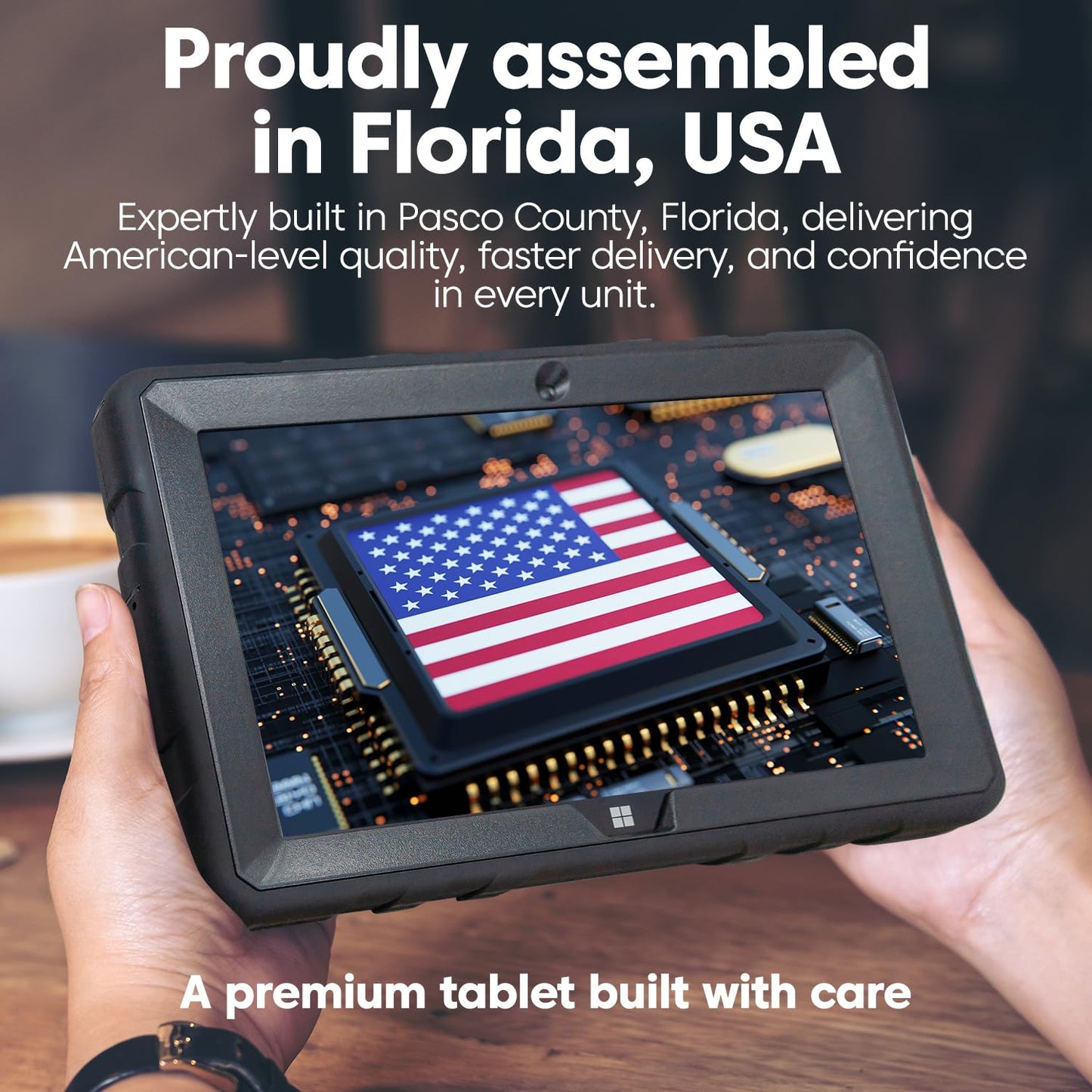 Fusion5 Built in USA 10.1” Windows 11 Professional Rugged Tablet PC - 12GB RAM 512GB SSD, Intel 13th Gen, Full HD Windows Tablet Computer, USB C, HDMI - 2 Year Full Warranty with Accidental Damage