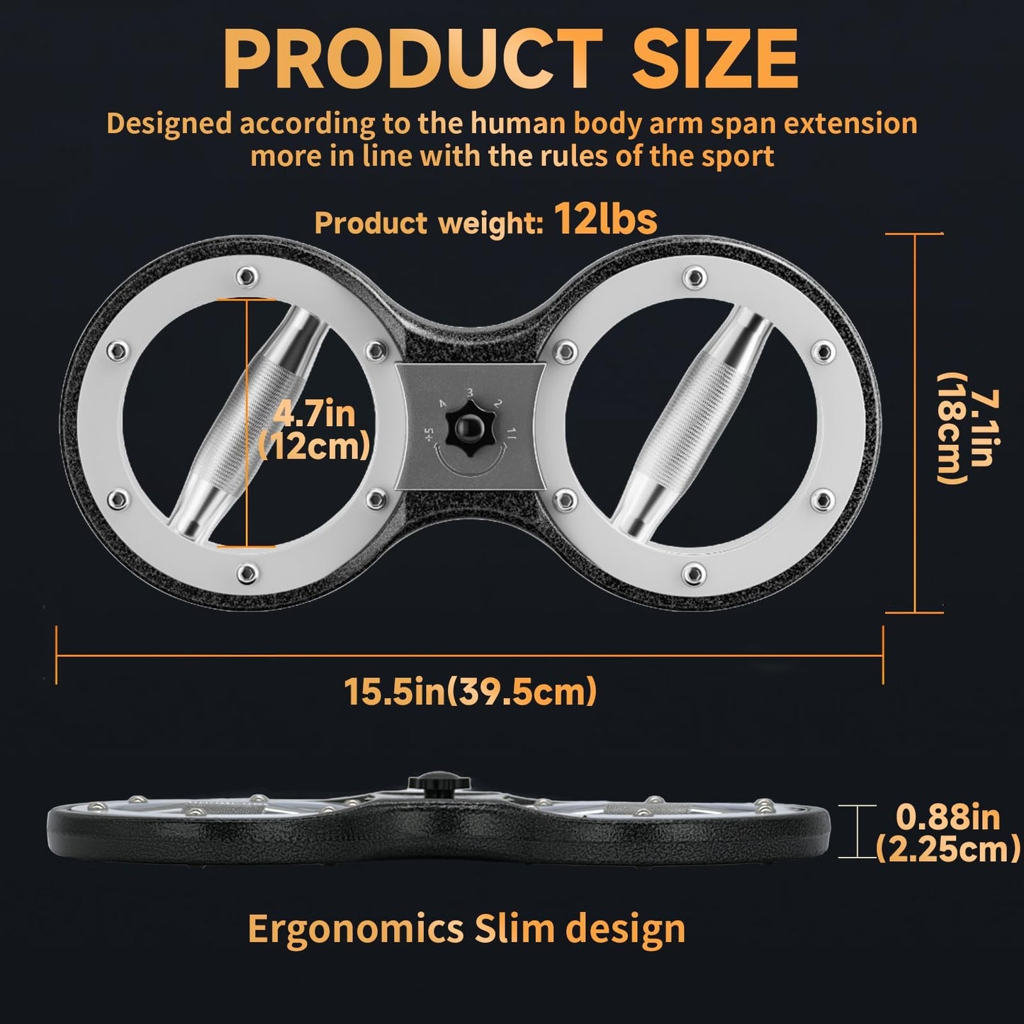 Togieeii Burn Machine Arm Workout Appliances 360 Degree Rotatable Forearm Exerciser Resistance Adjustable Multi-Functional Rotational Trainer Grip Strength Trainer for Home&Gym Workouts 12 Pound Black