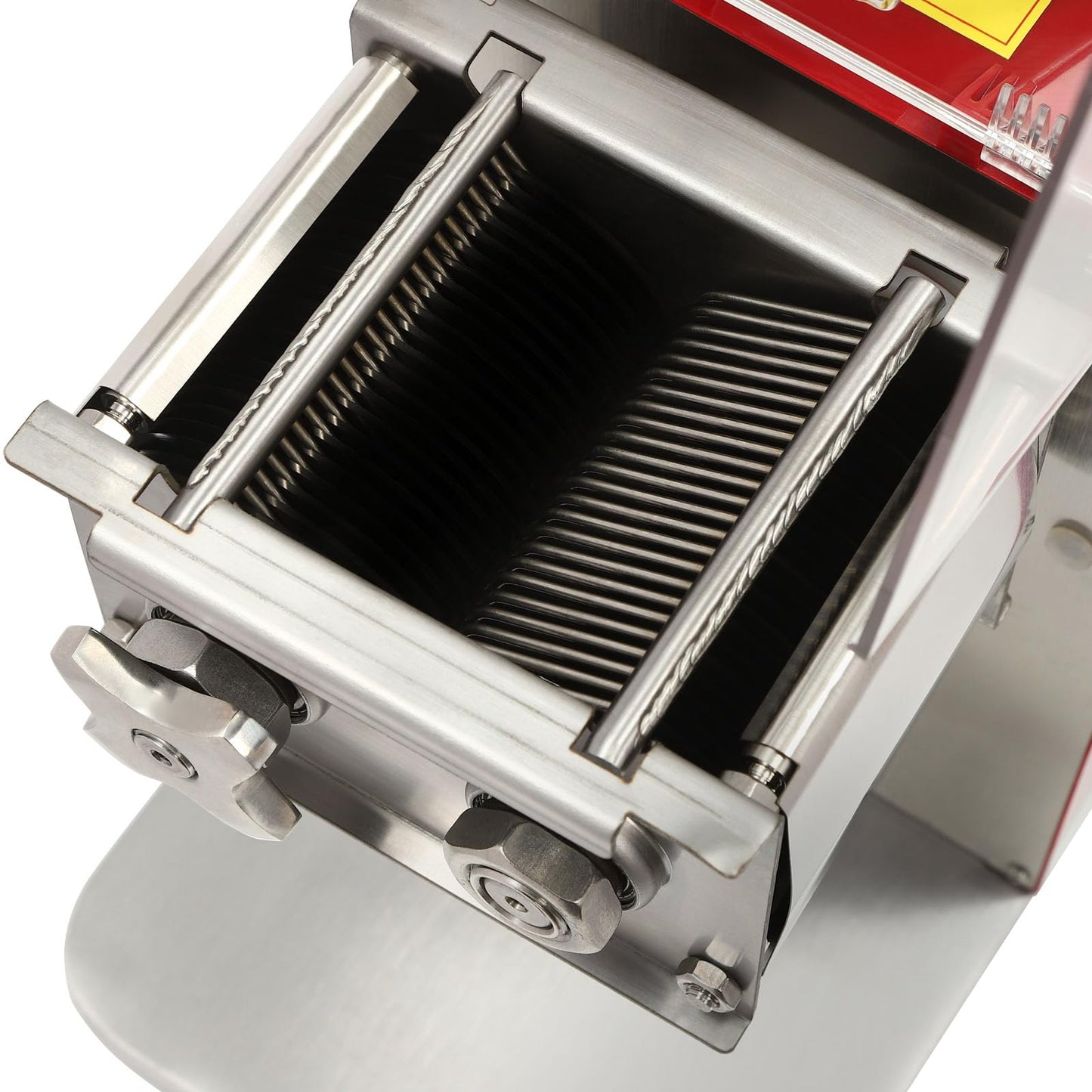 Commercial Meat Cutter Machine 1100W Stainless Steel Electric Meat Shredding Machine 3.5mm Blade Restaurant Food Slicer for Kitchen Supermarket Lamb Beef Chicken