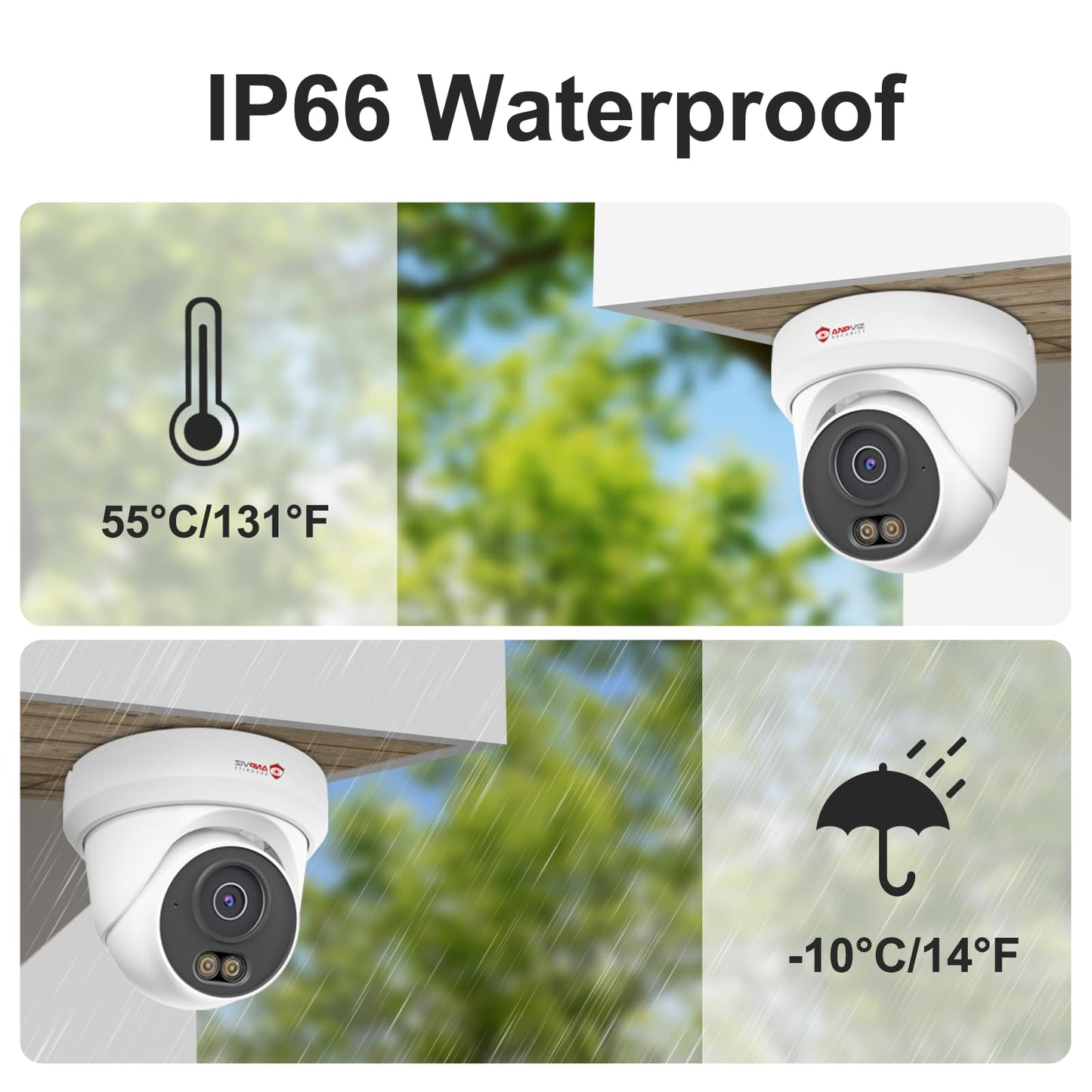 Anpviz 16 Channel NVR PoE Security Camera System, 12MP 4K 16CH Commercial NVR 4TB for Businesses, 16X 6MP Wired IP Turret Cameras Outdoor with AI Detection, Night Vision, Built in Mic, NDAA(U Series)