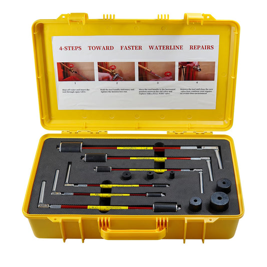 Sumglicie 6800 Plumbing Plug Tool Kit, Pipe Water Stopper Kit 1/2" to 2" for Professional Plumber Plumbing Repair, 6-Piece Tools with Carrying case, No Draining Needed, Fast Leak Repair up to 65 PSI