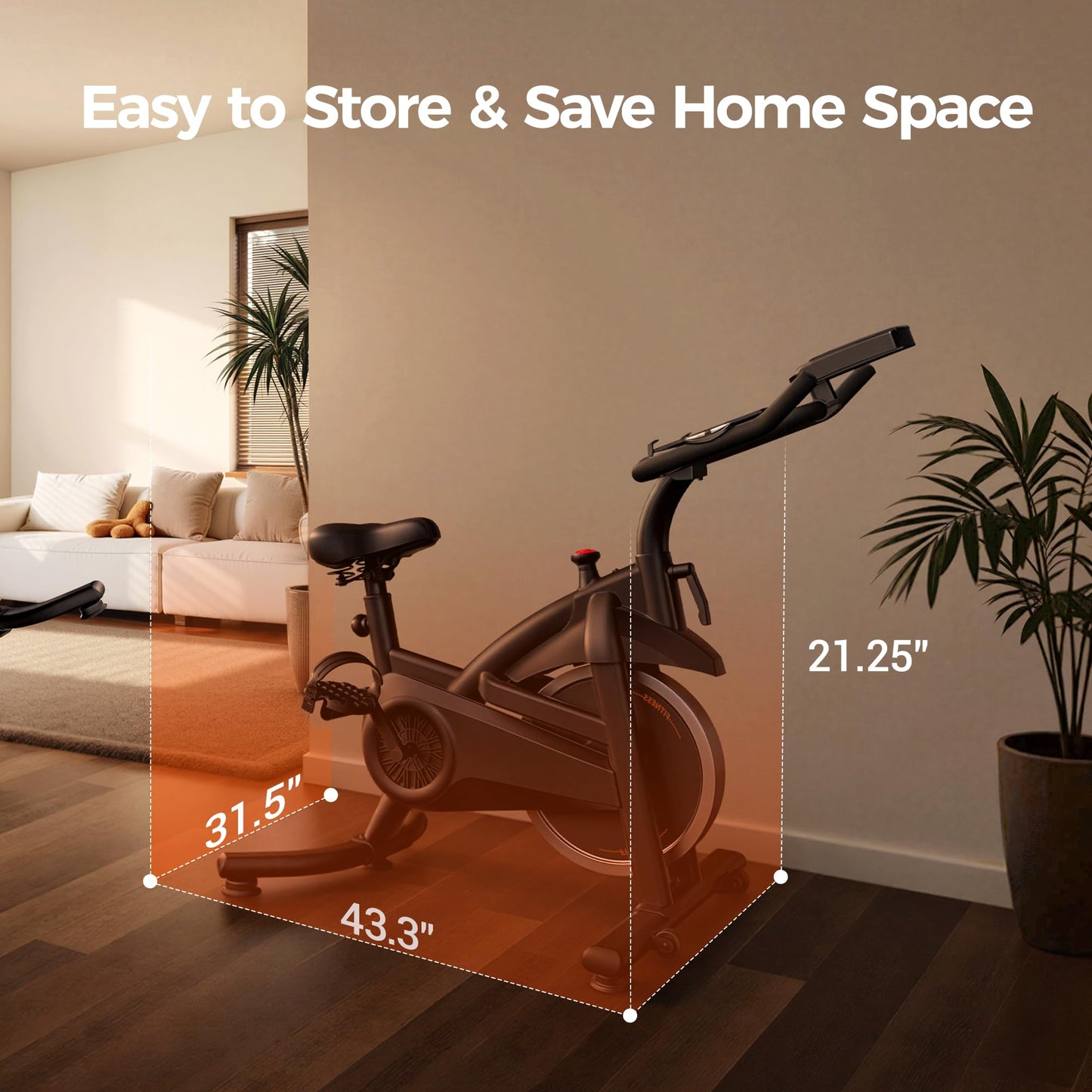 CURSOR FITNESS Indoor Cycling Bike, Quiet Belt Drive Stationary Exercise Bike for Home with 0–100 Adjustable Resistance, Weight Capacity, Tablet Holder & Heart Rate Monitor