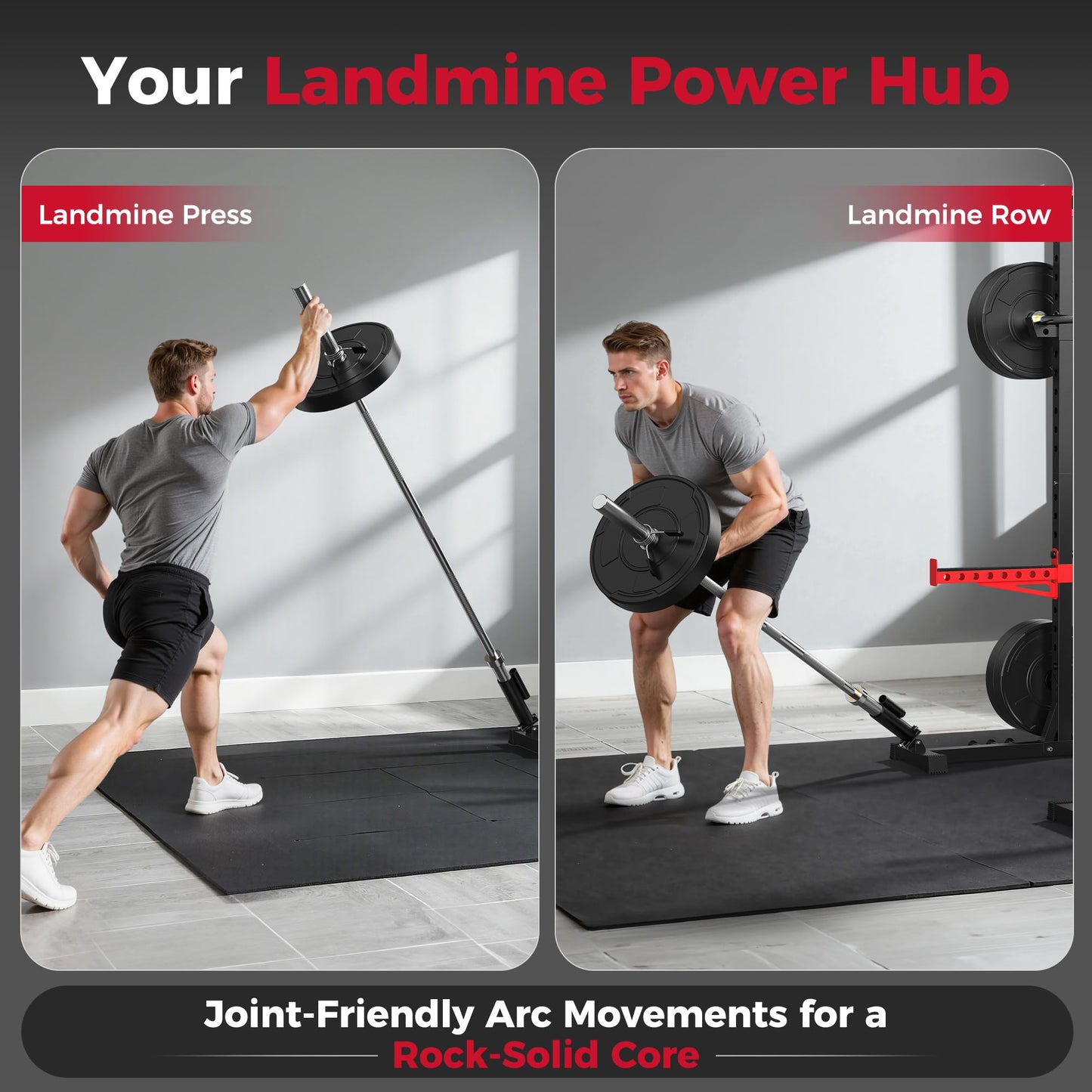 FLYBIRD SR1 Squat Rack with Pull-Up Bar, Multi-Functional Power Rack for Home Gym, 22 Safety Position Height & Adjustable Width for 6/7ft Barbells, Includes Extended J-Hooks & Landmine Attachment