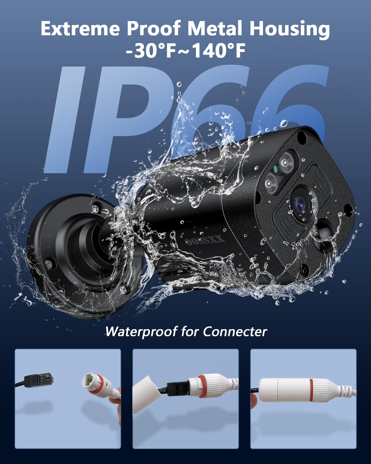 (2026 New) 4K PoE Security Camera System Outdoor, 8CH NVR with 10.2" IPS Monitor & 1TB HDD, 4 Cameras, 130° Wide Angle, AI Human Detection, Two-Way Audio, No Monthly Fee