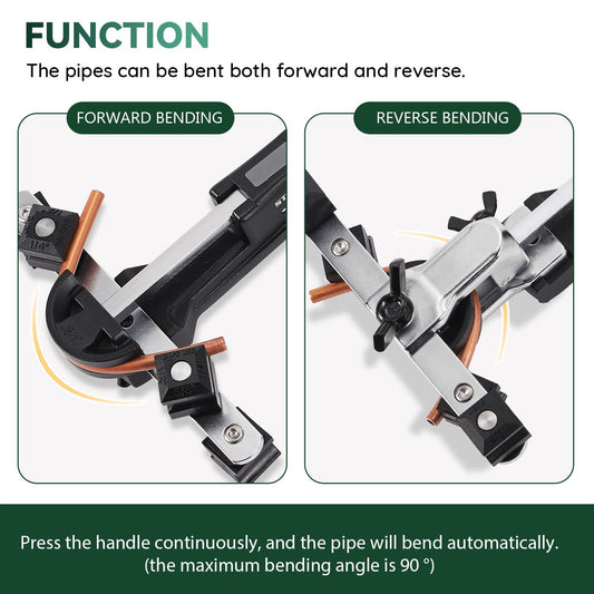 Antstone Tubing Bender Kit with Reverse Bend & 1/4” 3/8” 1/2” O.D. Tubing Bender 3 in 1 Tube Bender