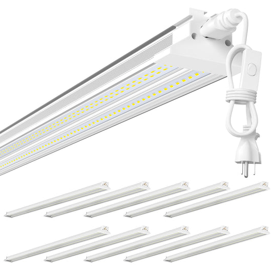 ELEKICO Super Bright New Upgrade Hanging | Surface Mount 8' 120w 5000k 20000lm 8ft Led Shop Light, Linkable Ceiling Lighting Garage Lights | Led Shop Lights 8ft for Garage Workshop Shop Warehouse