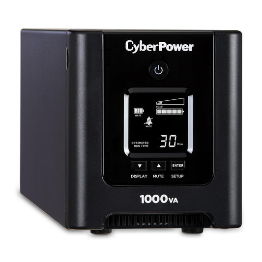 CyberPower OR1000PFCLCD PFC Sinewave UPS Battery Backup and Surge Protector, 1000VA/700W, 8 Outlets, AVR, Mini-Tower, UL Certified