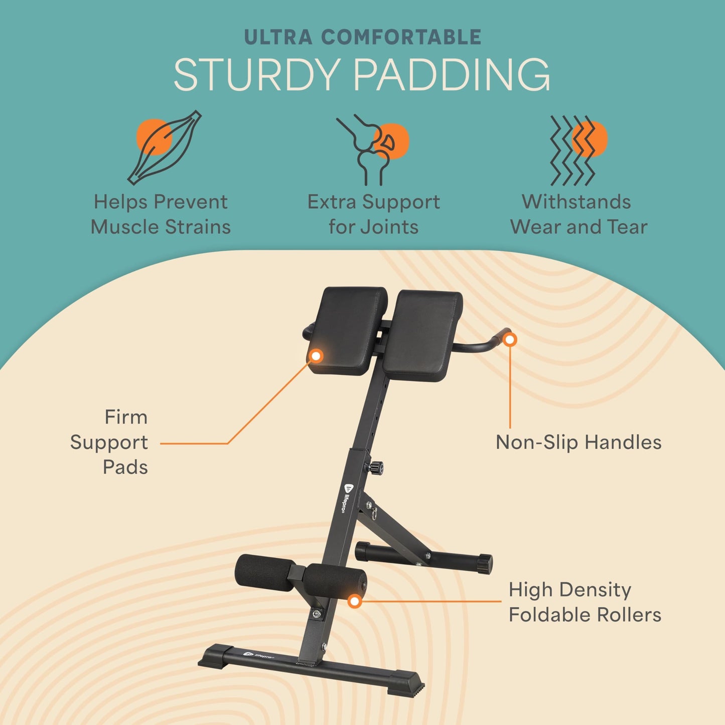 LifePro SculptTrainer Roman Chair with 330 lb Capacity — Incline Adjustable Hyperextension Bench for All-in-One Body Workout — Foldable Home Gym Back Extension Machine for Glutes, Core & Lower Back