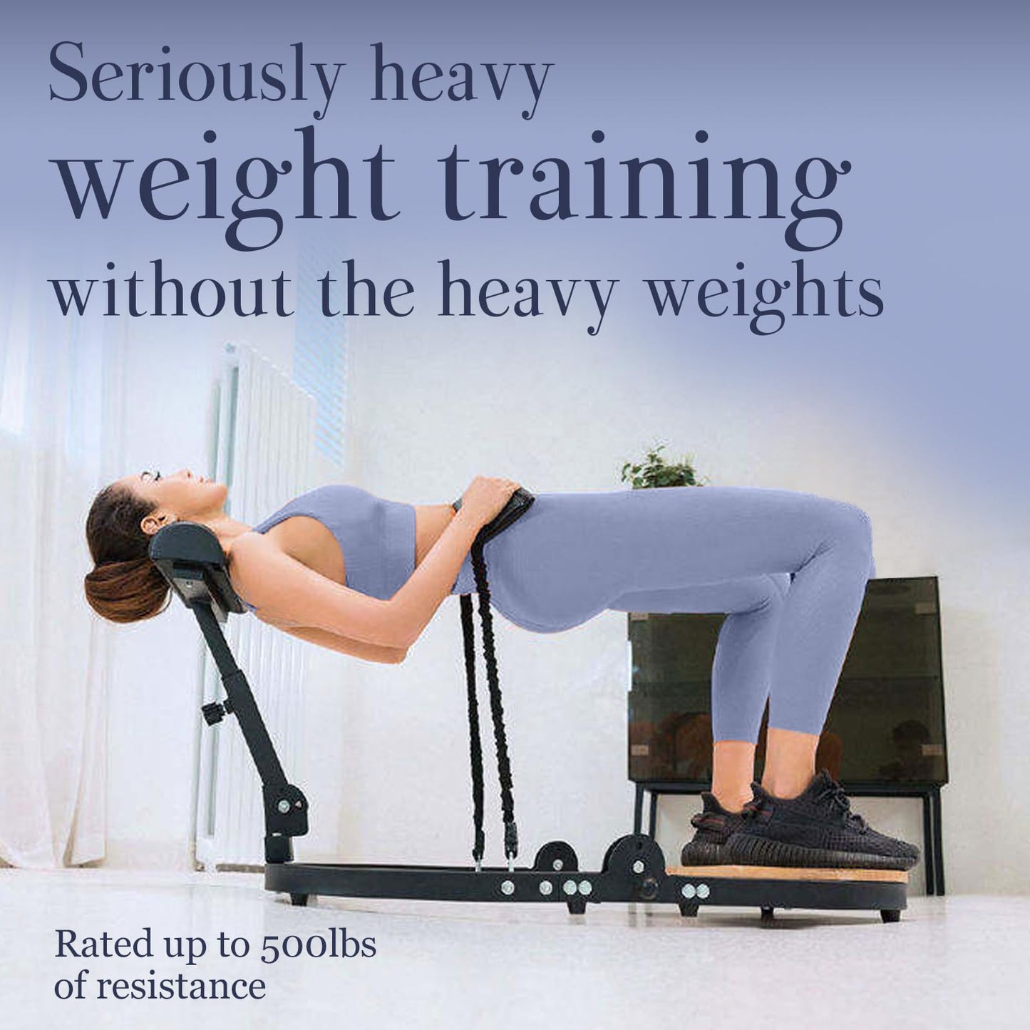 Hip Thrust Machine Bench for High Resistance Glute Workout Equipment,Glute Machine Home Gym Comes with 50, 100, and 150 Lbs of Resistance