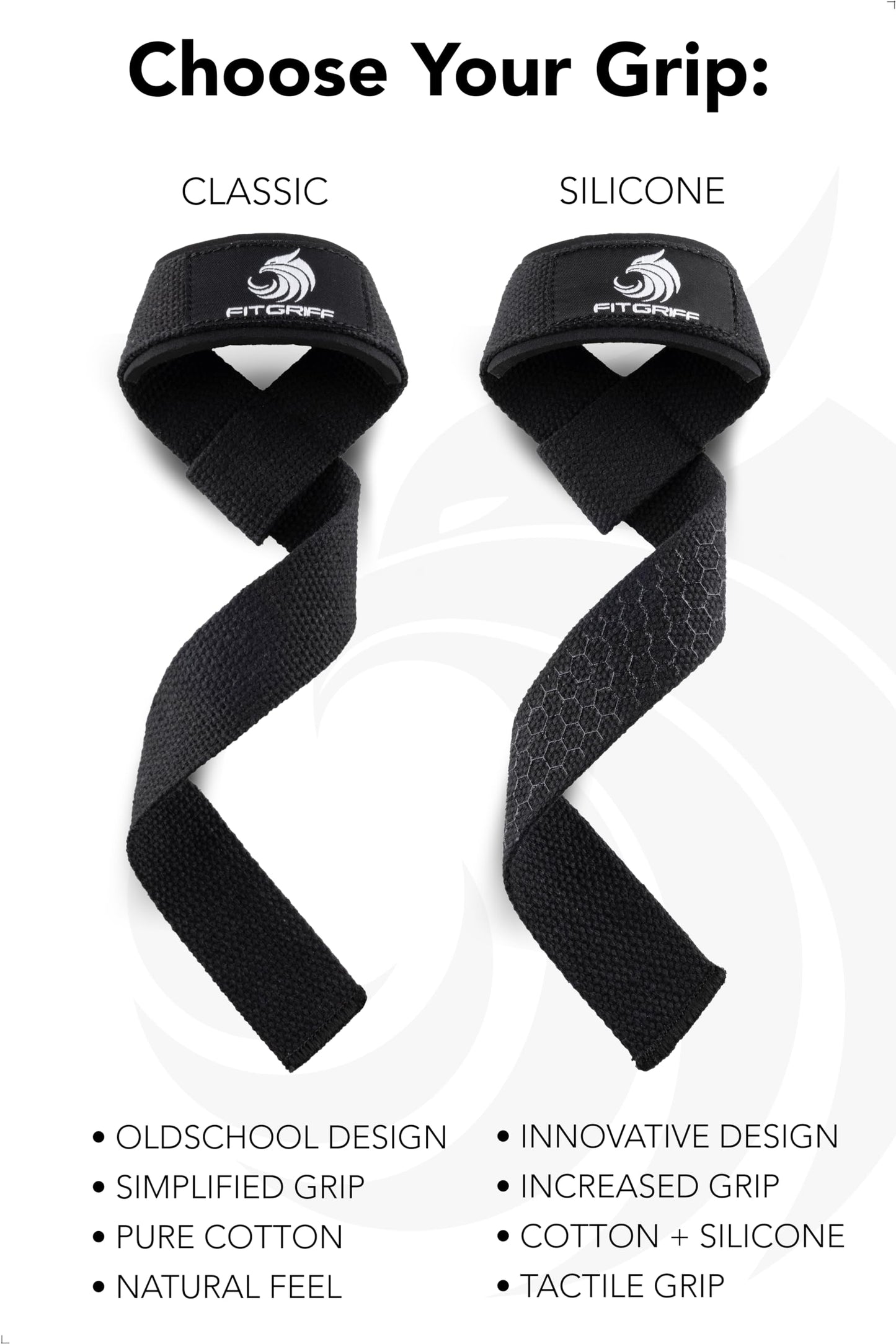 Fitgriff® Lifting Wrist Straps for Weightlifting, Gym, Deadlift, Workout (Made of Premium Cotton & Padded) - Men & Women (XS, Blush Pink (Silicone-Grip))