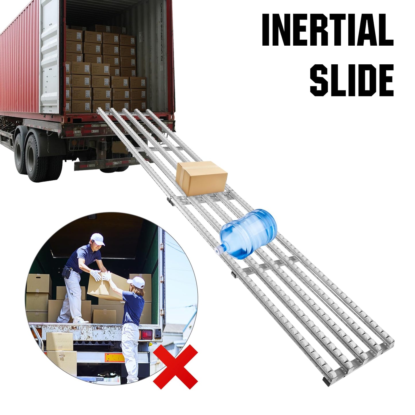 Unloading Slide Roller Handling Fluent Strip Slide Portable Conveyor for Warehouse Dock Factory (style1)