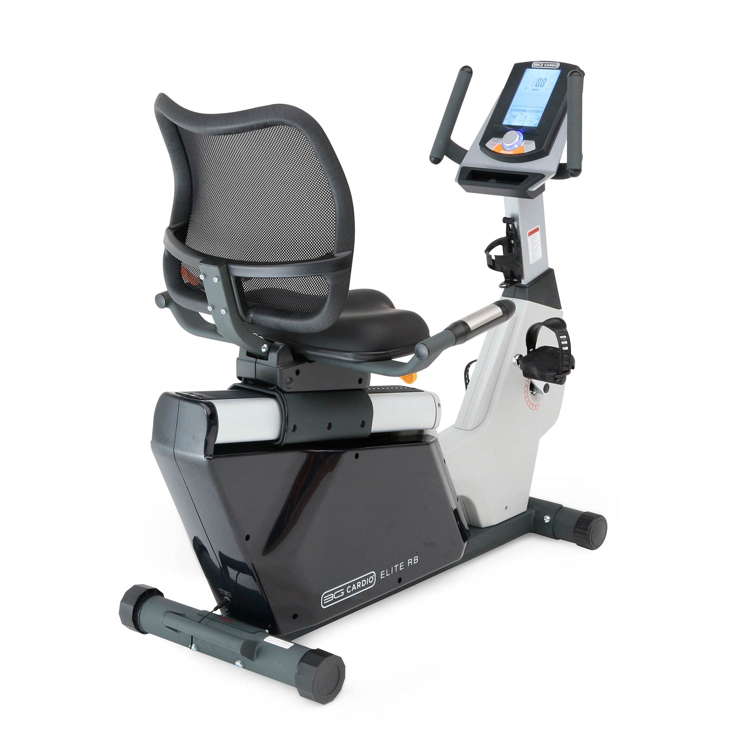 3G Cardio Elite RB X Recumbent Exercise Bike - FreeSync FTMS Bluetooth Smart App Connectivity - Compact 49" (L) - Oversized Soft 4-Way Adj. Seat - 350 lb Cap. - Low Step-Thru Design - Commercial Grade