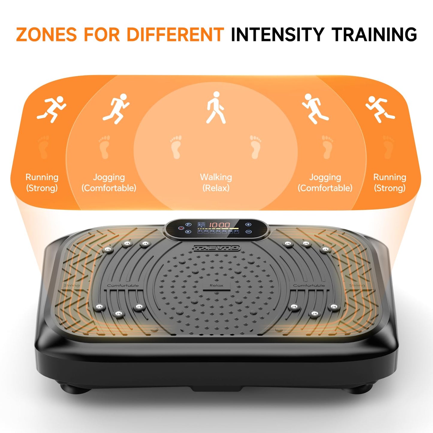 Taevno Vibration Plate Exercise Machine 450 Lbs Capacity, 199 Speeds Workout Vibrating Plate for Lymphatic Drainage Weight Loss, Full Body Shake Platform Machines for Women Men (Soft Black)