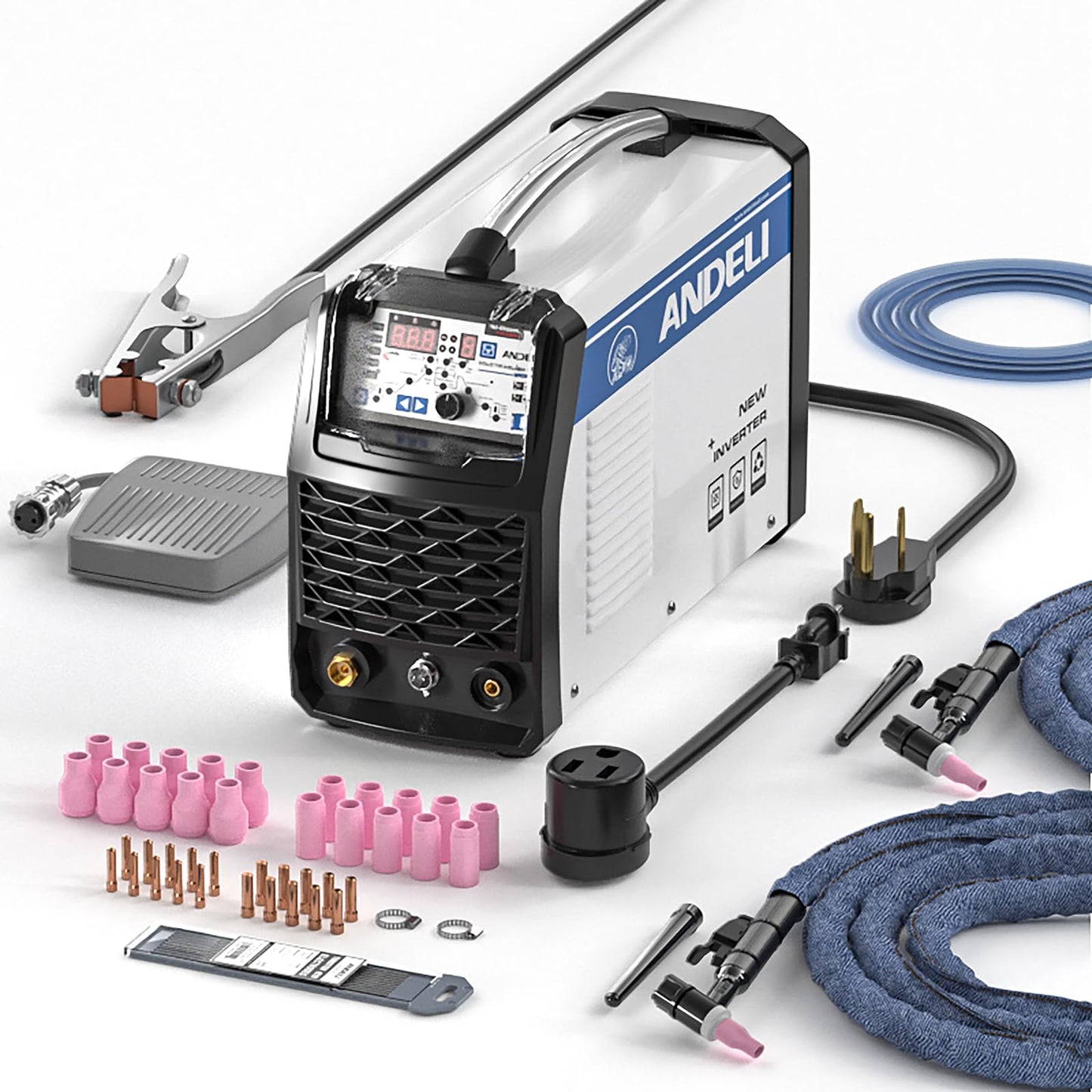 ANDELI TIG Welder MOS Tube Multifunctional Cold Welding Machine with Hot/Cold/TIG Pulse Cold TIG Welding Machine （110/220V） TIG-250MPL