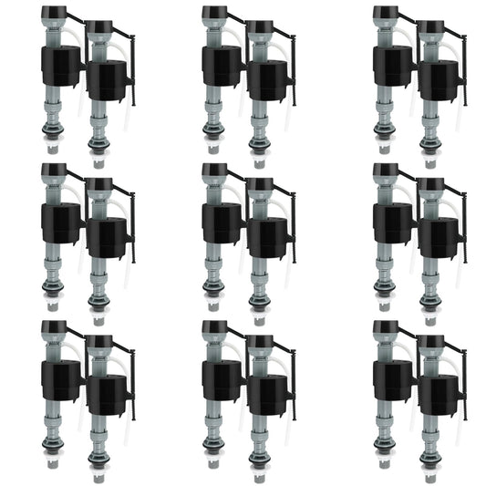 PEDOBALI 18 Pcs Toilet Fill Valve Leak Resistant Easy Install Fill Valve Repair Kit Height Adjustable Universal Toilet Tank Flusher Replacement Kit for Bowl and Tank Water Control