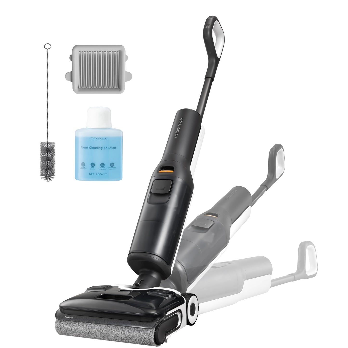 roborock F25 ALT Vacuum Mop, Wet Dry Vacuum Cleaner, Cordless Hard Floor Cleaner Machine with AI Assistant Wheels, 180° Lie-Flat, 194°F Hot Air Flash Drying & Self Cleaning Electric Mop