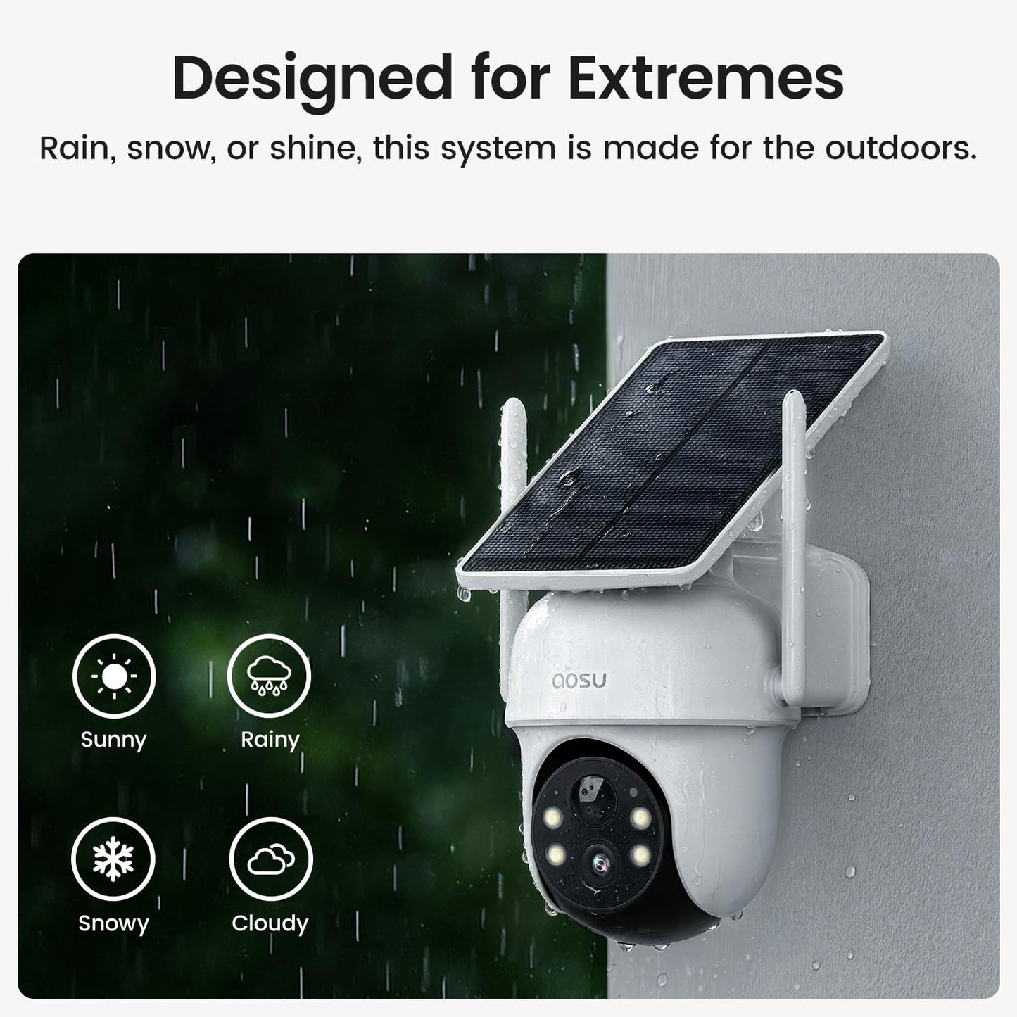 aosu Security Cameras Wireless Outdoor, 6-Cam Kit, No Subscription Required, aosuBase Expandable to 1TB (32GB Built-in), 360° Pan & Tilt, Human Auto Tracking, 5MP Color Night Vision, Easy Setup