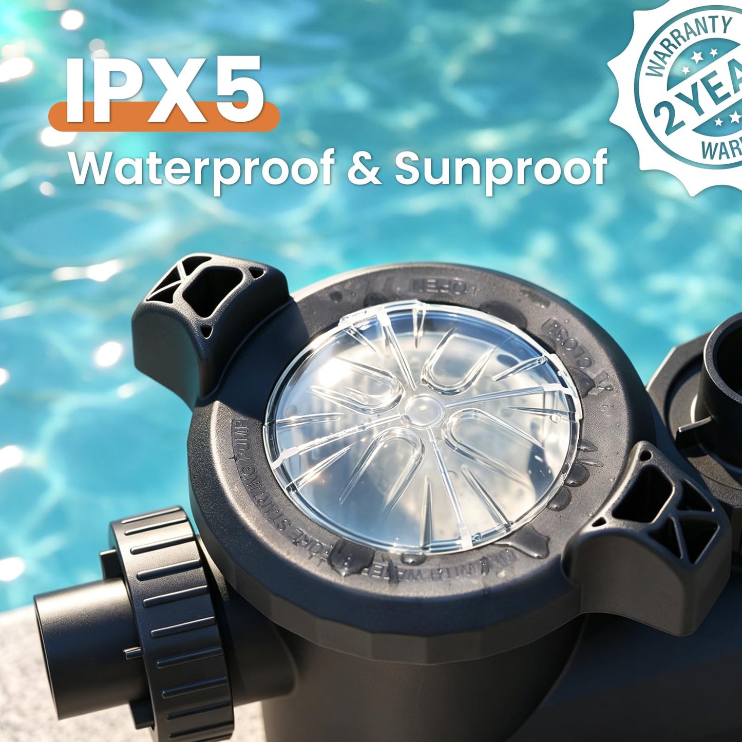 Vidapool Variable Speed Pool Pump, In/Above Pool Pump with Filter Basket, 2 HP, 115V, 10140GPH