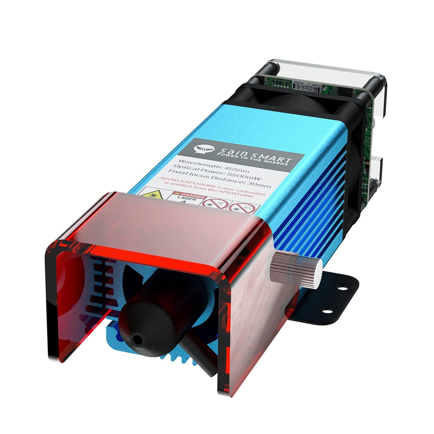 Genmitsu CFL55 Compressed Spot 5.5W FAC Laser Module, 0.1mm*0.1mm Laser Spot, for 4040-PRO & 4040-PRO MAX, 3020-PRO Ultra, 3030-PROVer MAX, PROVerXL 4030, 4030V2, 6050 Plus CNC Router Machine
