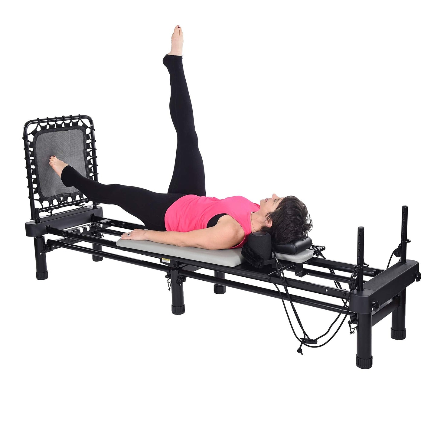 Stamina Pilates Reformer, Home Workout Equipment, AeroPilates 701 Premier, Gray - Portable Exercise Machine for Strength and Fitness Training - Multifunctional Gym Workouts for Men and Women