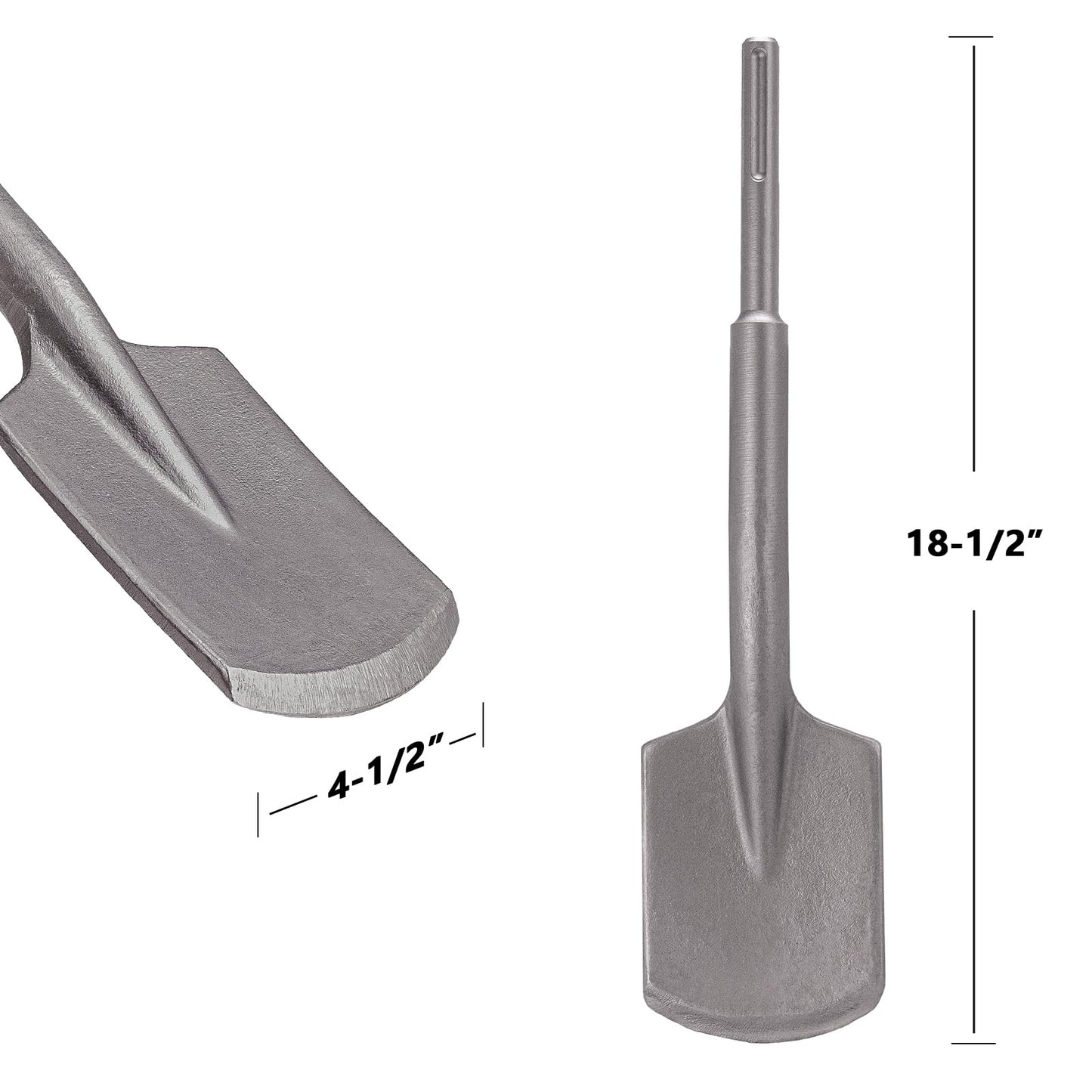 Berserker 12-Pound SDS-Max Demolition Jack Hammer with SDS Max Clay Spade, 4-1/2" x 18-1/2" Steel Shovel Bit