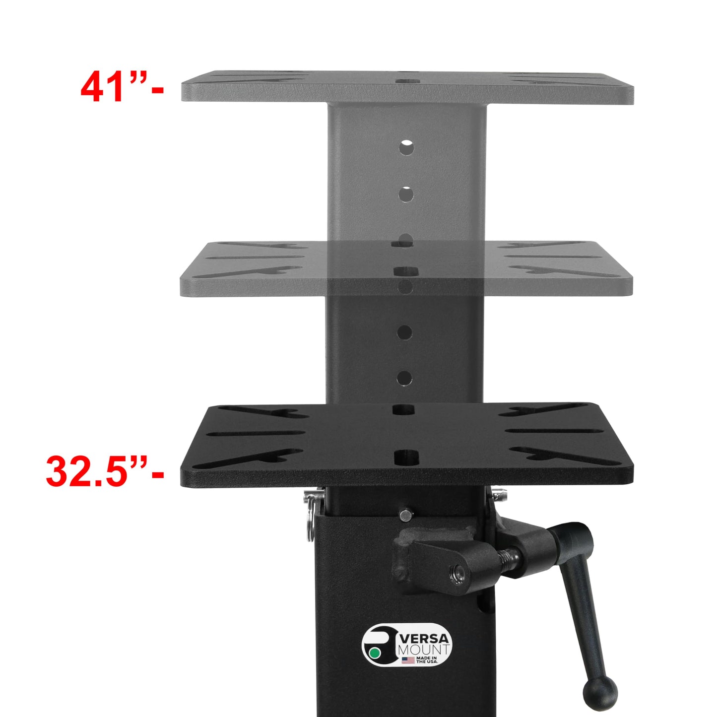 Trick-Tools Versa-Mount Adjustable Height Vise and Grinder Floor Pedestal, Made in the USA