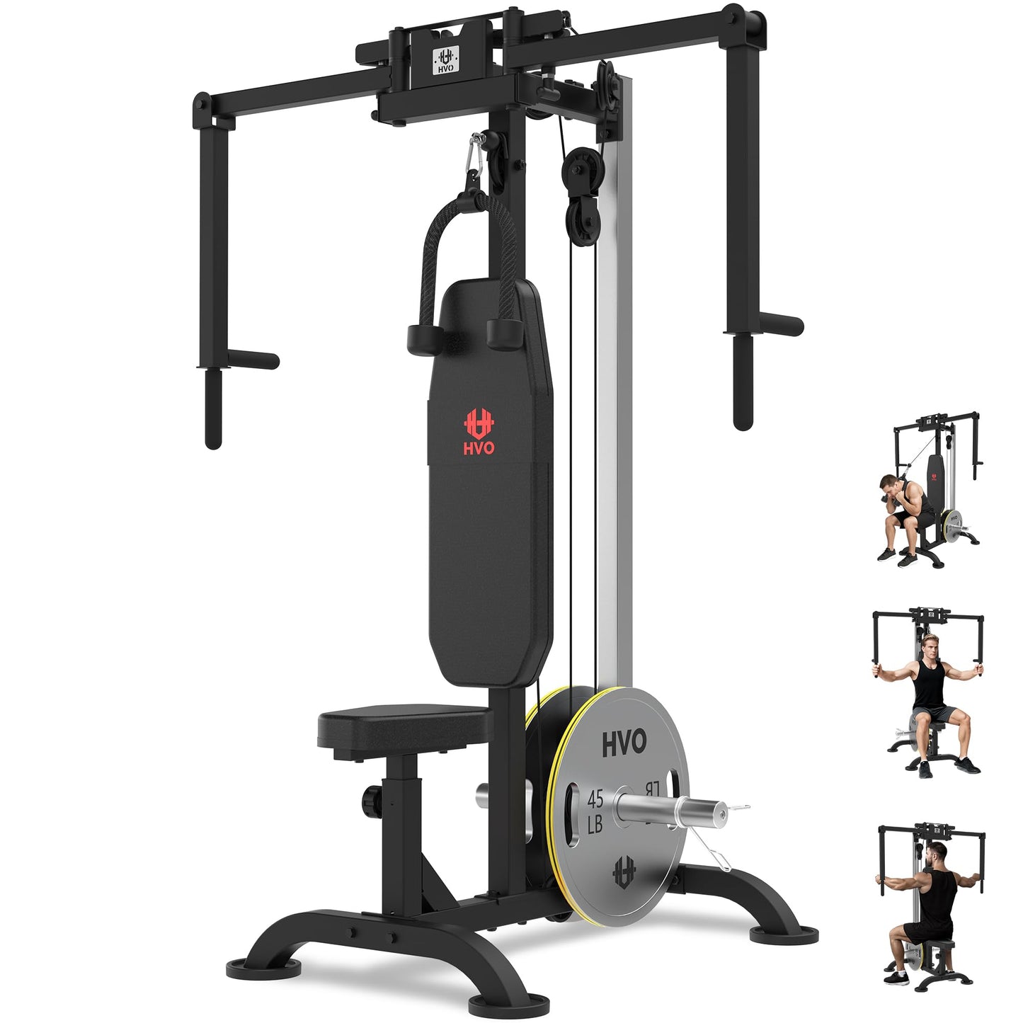 HVO Chest Fly Machine PEC: Deck Fly and Reverse Delt Machine Adjustable Upper Body Home Gym Ab Workout Butterfly Machine for Chest, Back, Pectoral, Rear Deltoid and Shoulder Training Black