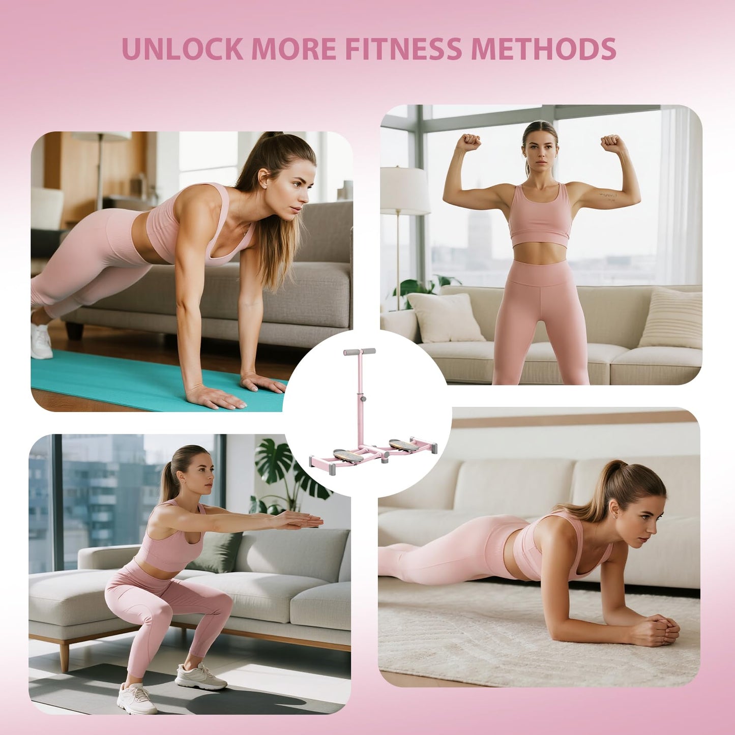 Ski Machine Exercise Equipment, Foldable Ski Trainer, Adjustable Leg Ski Simulator Machine Durable Upgraded Leg Workout Equipment Hip Trainer, Pelvic Floor Trainer Woman Ski Exercise Machine for Home