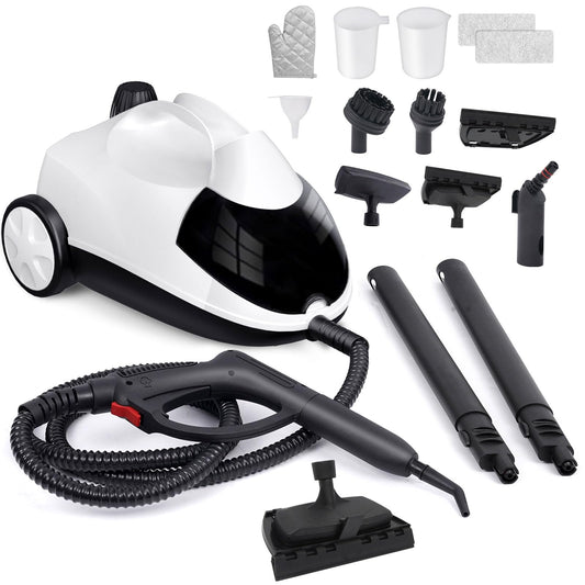 Steam Cleaner 1.5L Steamer for Cleaning Fast Heating 6-in-1 Multi-Surface with 8 Accessories UL499 Certified Heavy Duty Steam Cleaner for Home, Car, Floors, Sofas, Tiles, Grout Steam Cleaners