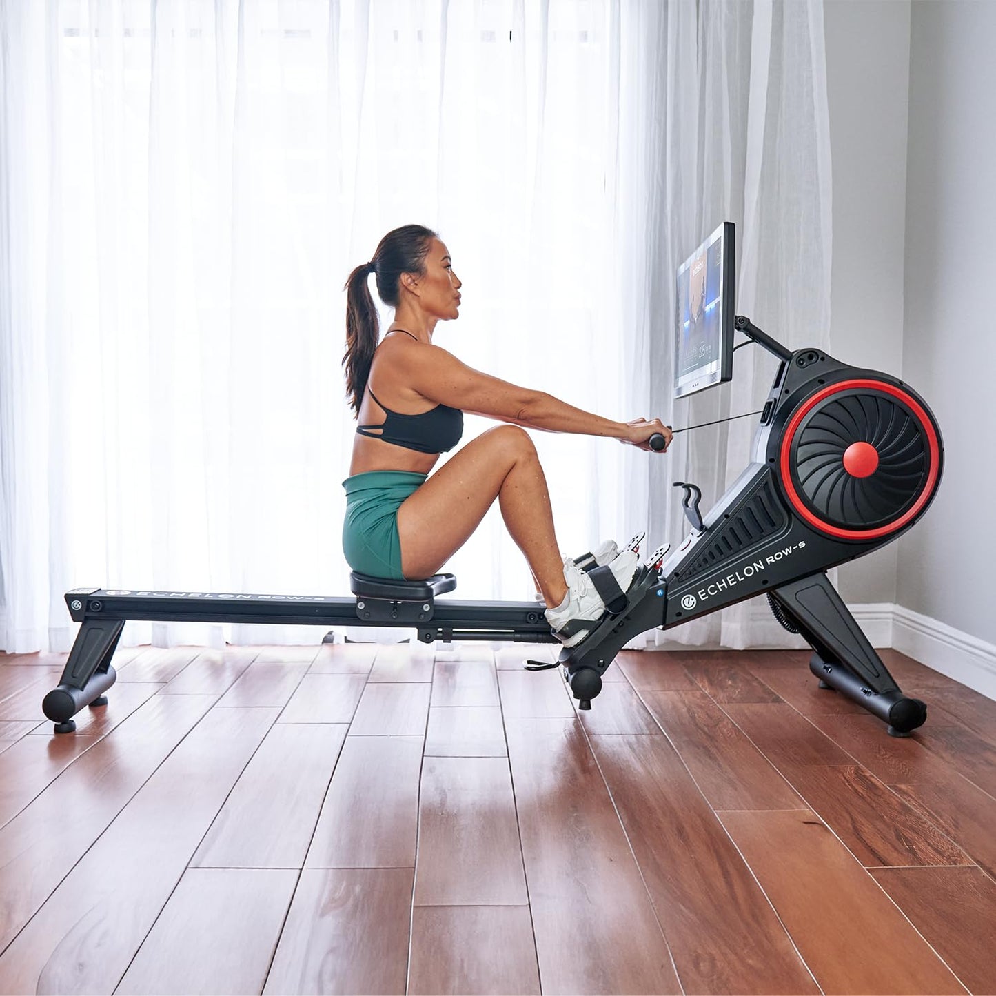 Echelon Row S, + 30-Day Free Echelon Membership, 22in Screen, Indoor Rowing Machine, Rower for Home Gym, Live and On-Demand Classes, Total Body Workout, Low Impact, (Renewed Premium)