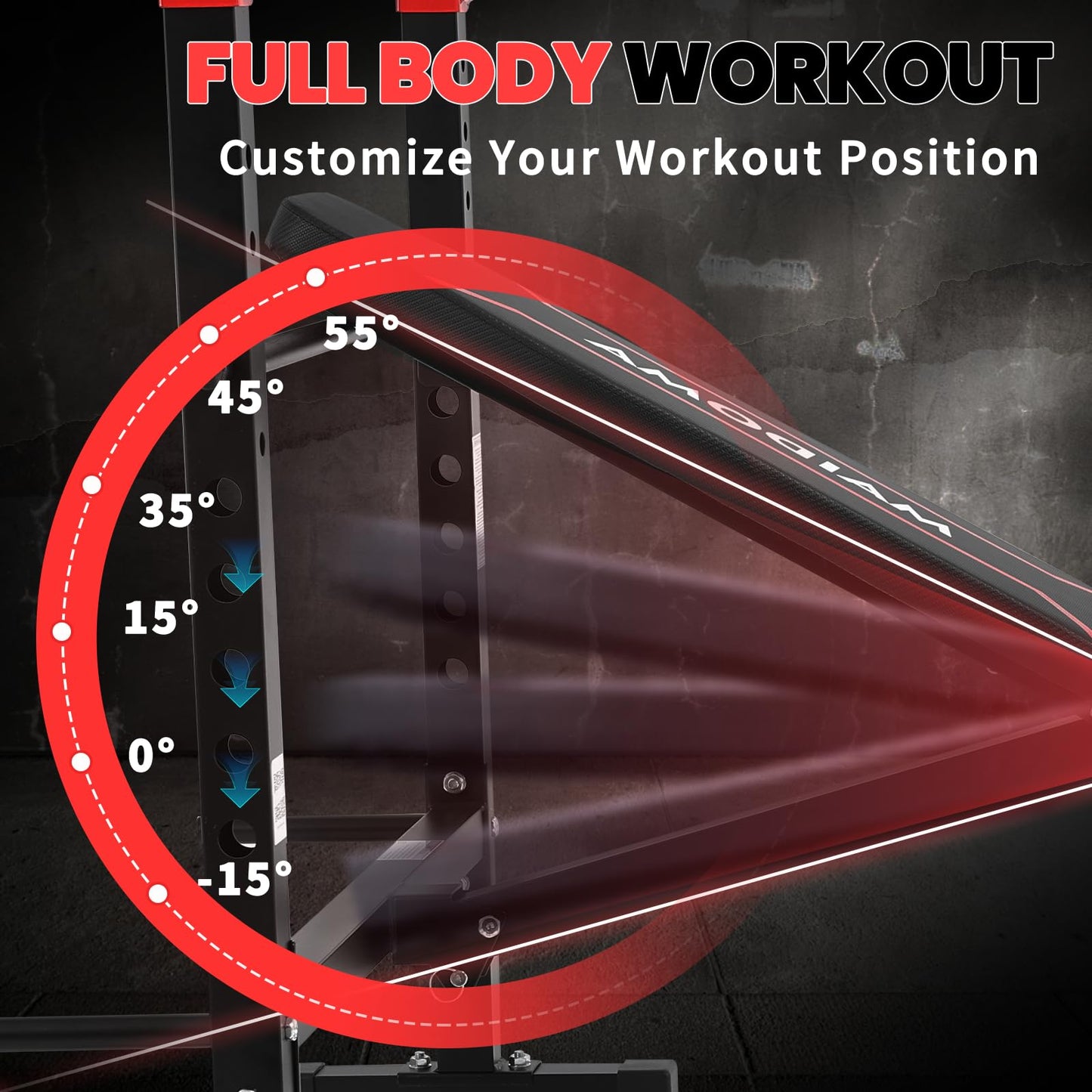 Standard Weight Bench Set with Leg Extension and Leg Curl, Adjustable Bench Press Set with Squat Rack, Foldable Flat Incline Decline Workout Bench for Home Gym Full Body(US Stock)