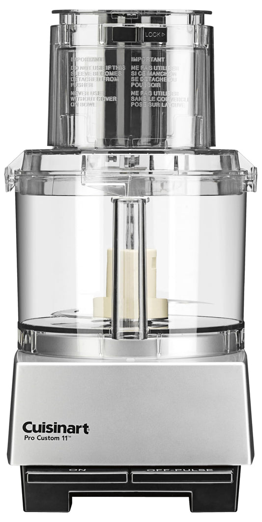 Cuisinart Food Processor, Dishwasher Safe 11-Cup Food Processor with Slicing & Shredding Discs, Cuisinart Pro Custom 11 Stainless Steel Electric Chopper & Kitchen Food Processor, Chrome, DLC-8SBCYP1