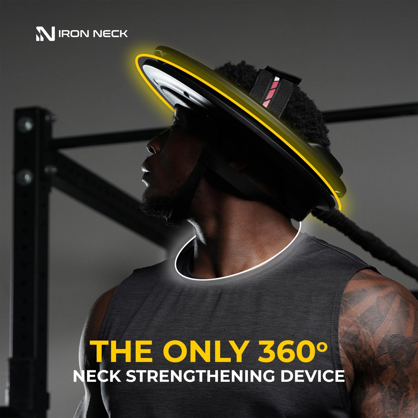 Iron Neck 3.0 - Advanced Neck Trainer, Strengthener, Exerciser, & Rehabilitation Device to Relieve Pain & Improve Posture - Workout & Strength Training Equipment, Home Gym Accessories for Men