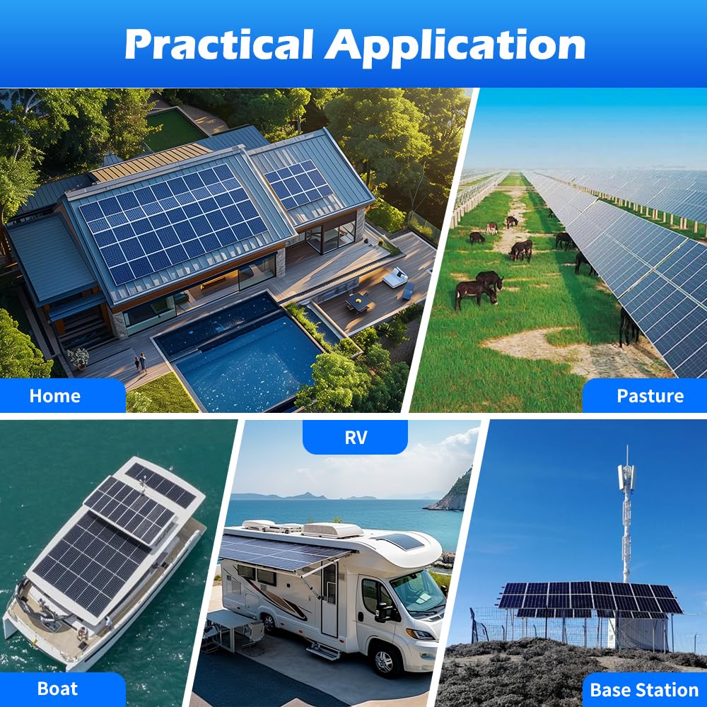 Ampinvt 3500W Low Frequency Solar Inverter 48V DC to 120V AC, Off Grid Pure Sine Wave Inverter Charger Built-in 80A MPPT Solar Controller and 35A AC Charger, Support Lead Acid Lithium Gel Battery