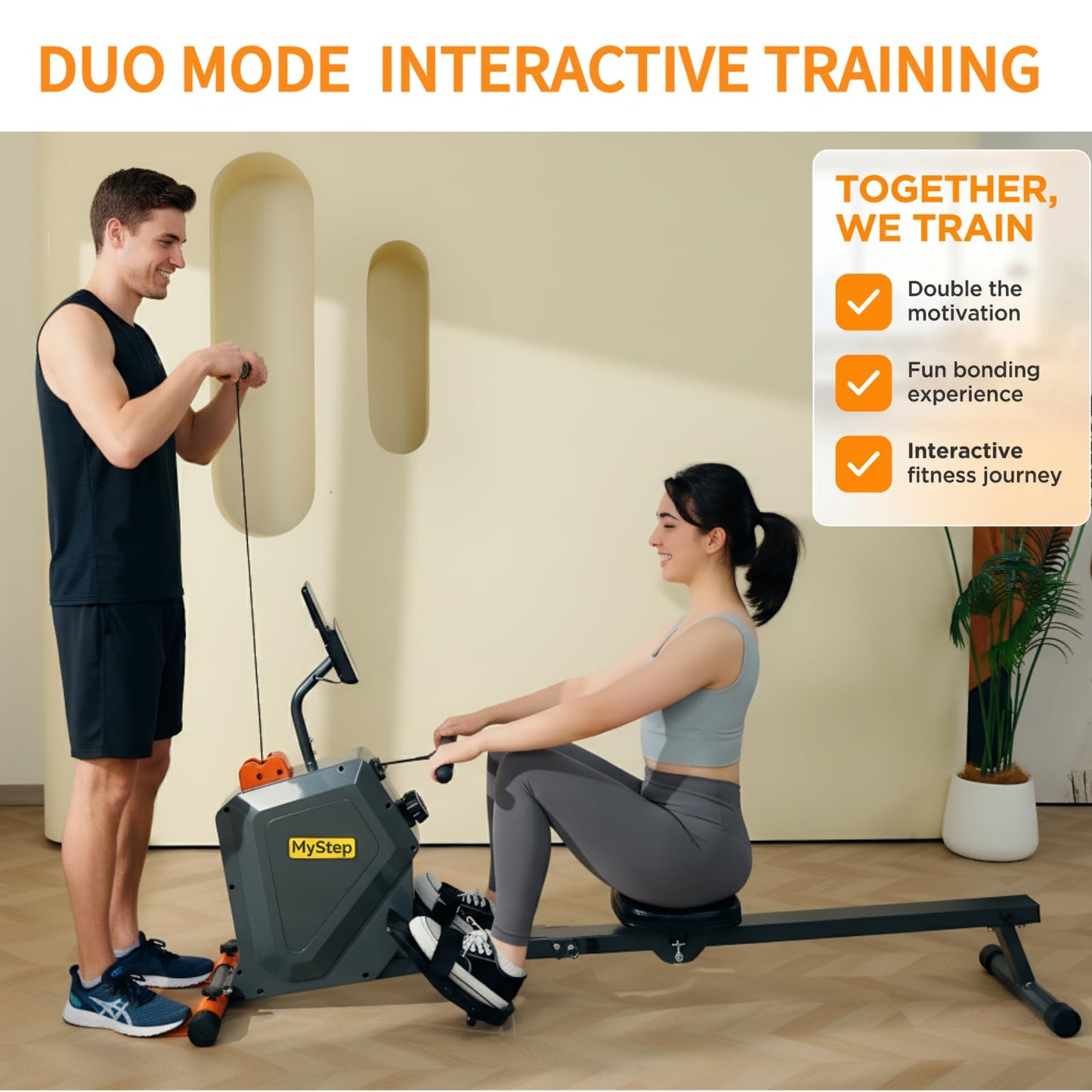 CUDOEEAI Magnetic Rowing Machine for Home, Quiet Foldable Rower with 8-Level Resistance, 2-in-1 Strength Training, LCD Monitor & Tablet Holder, Full-Body Low-Impact Cardio Workout Equipment (DR1000)