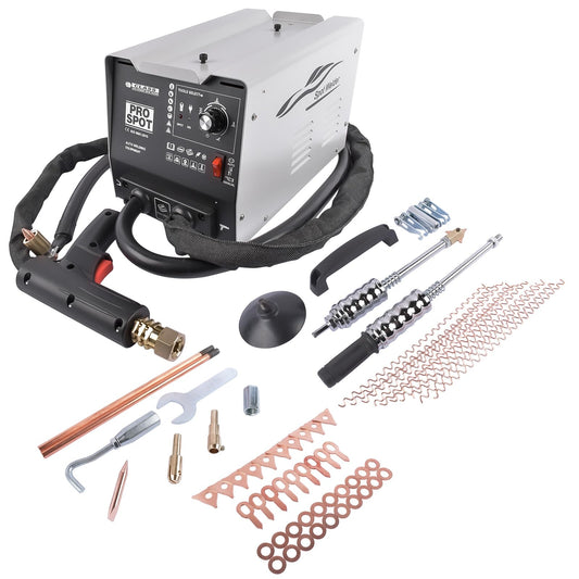 3000W Stud Welder Dent Repair Kit, 110V 3800A Pro Spot Dent Puller Welder, Auto Body Dent Puller Machine with 17 Accessories, 7 Welding Modes, Adjustable Welding Power, Automatic & Manual Welding