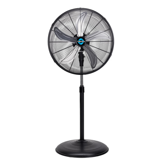 Tornado 20 Inch High Velocity Pedestal Fan, Oscillating Industrial Metal Stand Fan, 3 Speeds, 5000 CFM, 1/6 HP Motor, UL Listed, 6.6 Ft Cord for Commercial, Garage & Workshop