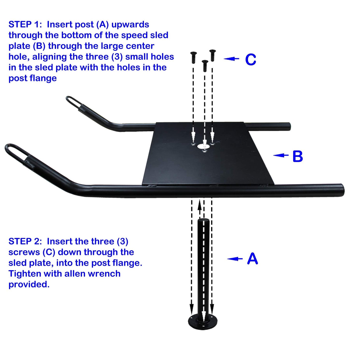 Bluedot Trading Power Running Training Speed Weight Sled Push, Pull, and Drag for Athletic Exercise and Speed Improvement, Strength & Conditioning, and Cross-Training