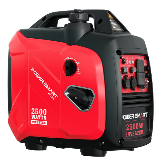 PowerSmart 2500 Watt Portable Inverter Generator, 79.8cc Gas Powered Engine with 5.5H Long Runtime, Ultra Quiet Small Generator for Camping, RV, Home Power Outage and Outdoor Emergency