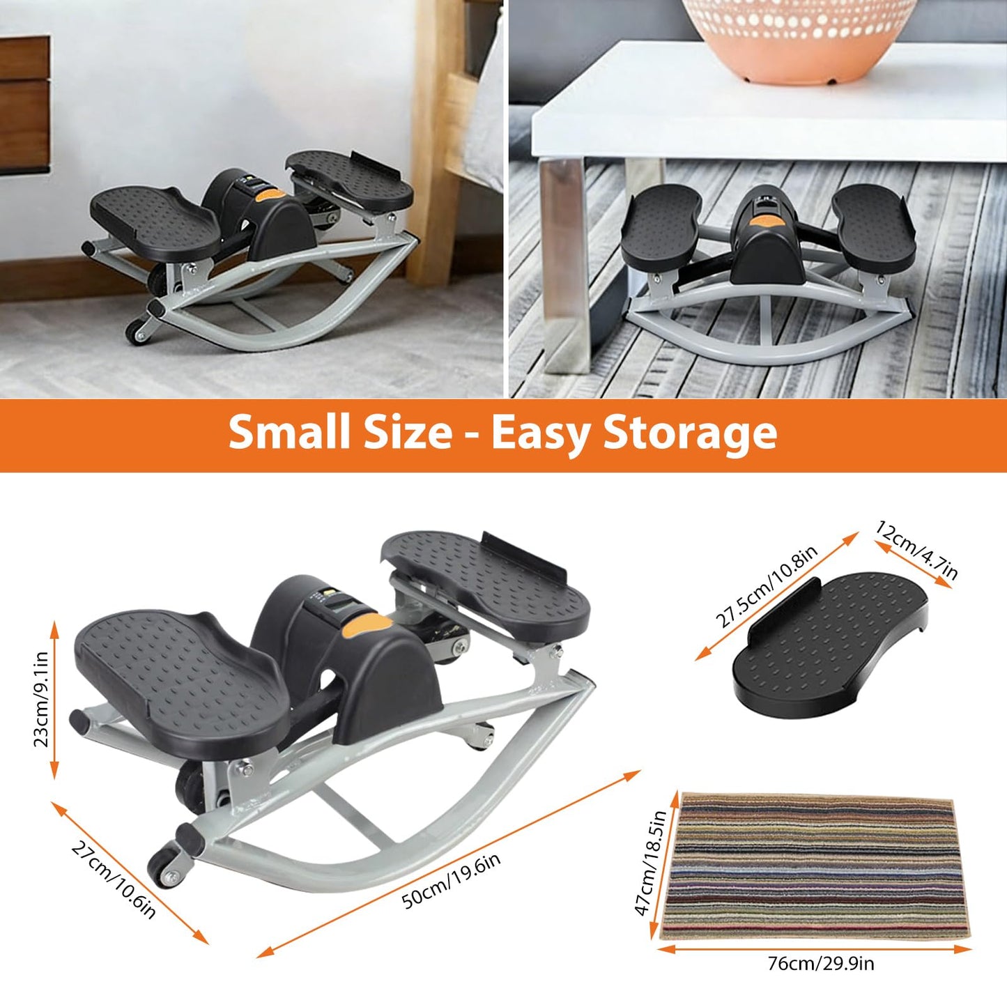 Rock Stepper, Rock Stepper Side to Side, Lateral Rocking Fitness Stepper Home Workout Machine
