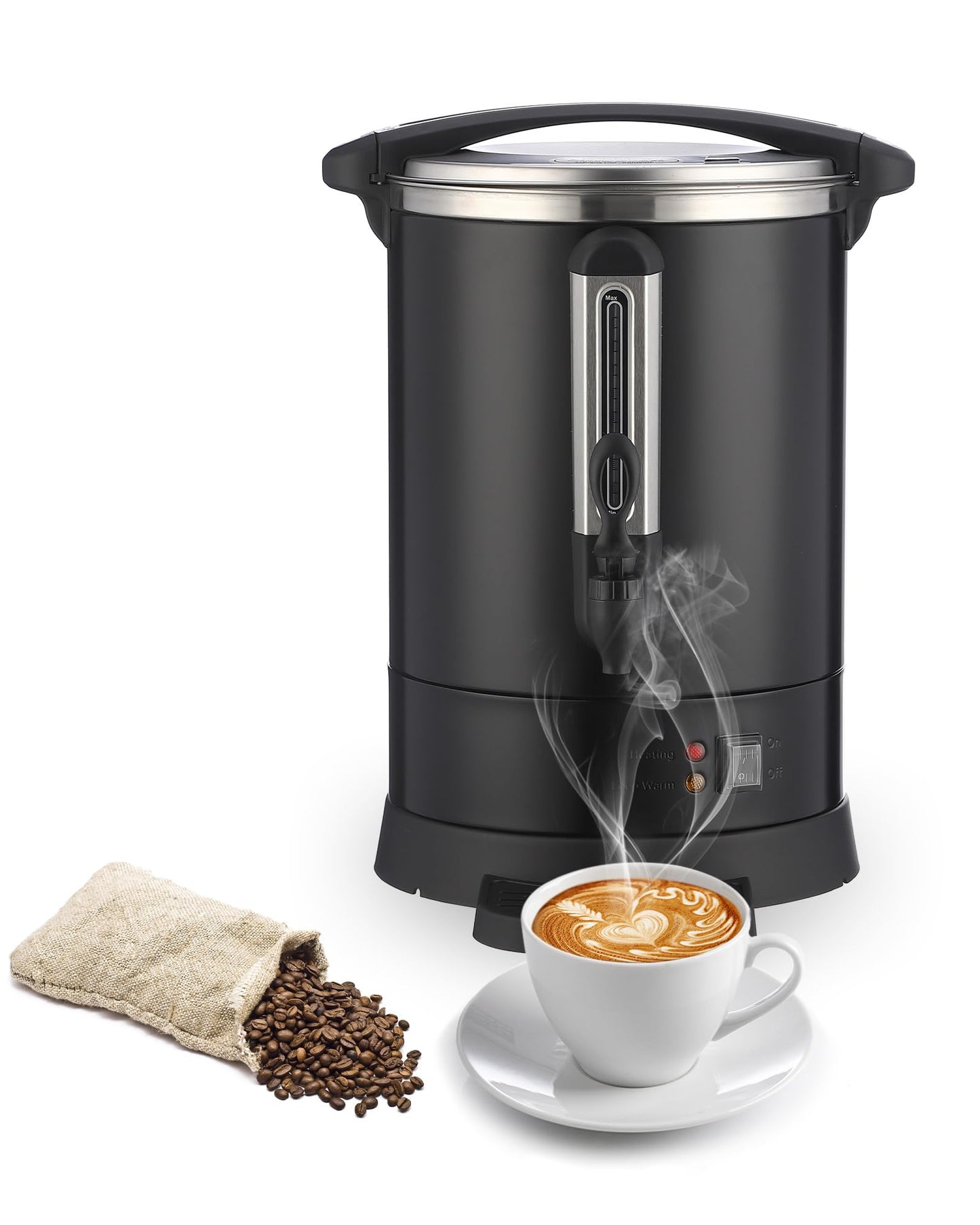 Commercial Coffee Maker 80 Cup, Double Layer Stainless Steel Coffee Urn 12 L/3.2 gal Electric Hot Beverage Dispenser Large Hot Water Dispenser Coffee Dispenser Hot Water Urn For Business Catering