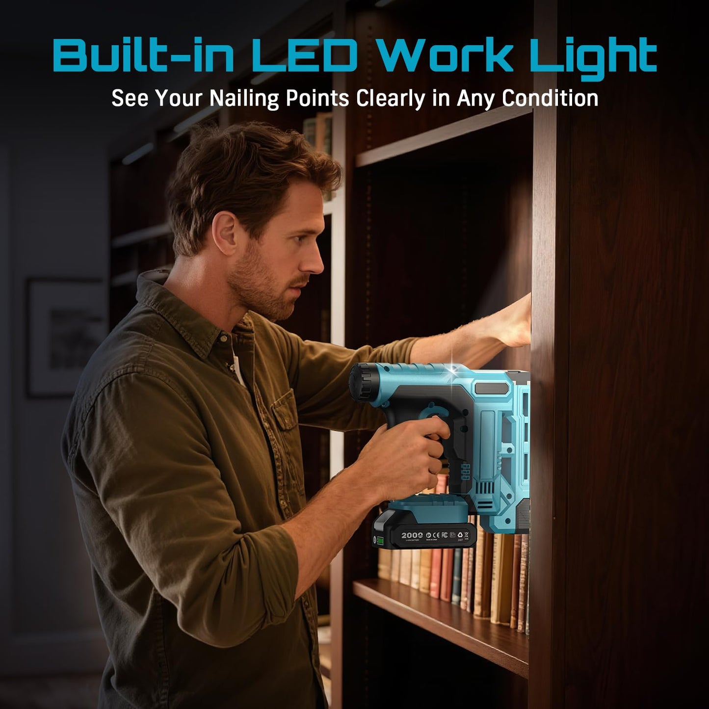 SEESII Bundle Deal - Cordless Brad Nailer and Reciprocating Saw Cordless for Wood Cutting