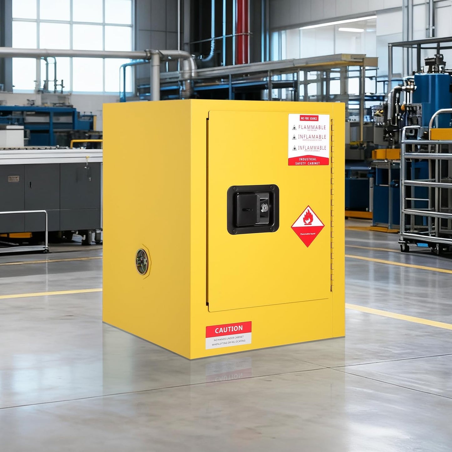 Flammable Cabinet | Hazardous Storage Cabinets Heavy-Duty Safety Organizer for Flammable Liquids Industrial Commercial Workshop Secure Storage
