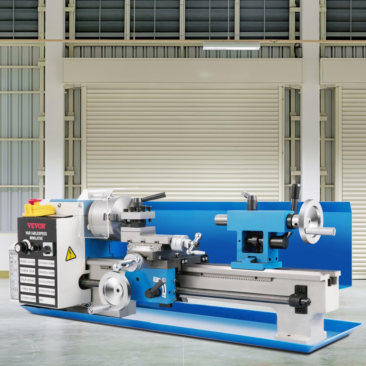 VEVOR Metal Lathe, Upgraded Digital Display 7"x14" Benchtop Metal Lathe 550W Variable Speed 2250RPM with 3-jaw Chuck CNC Mini Lathe Machine Precision Mini Lathe Tool Box for Metal Turning