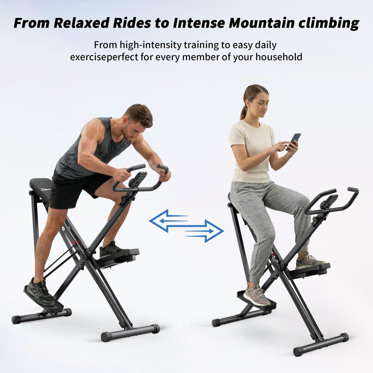 seanleecore 2-in-1 Stair Stepper & Space Walker for Home Gym Exercise, Foldable, Quiet Low-Impact Workout Equipment with High-Strength Resistance