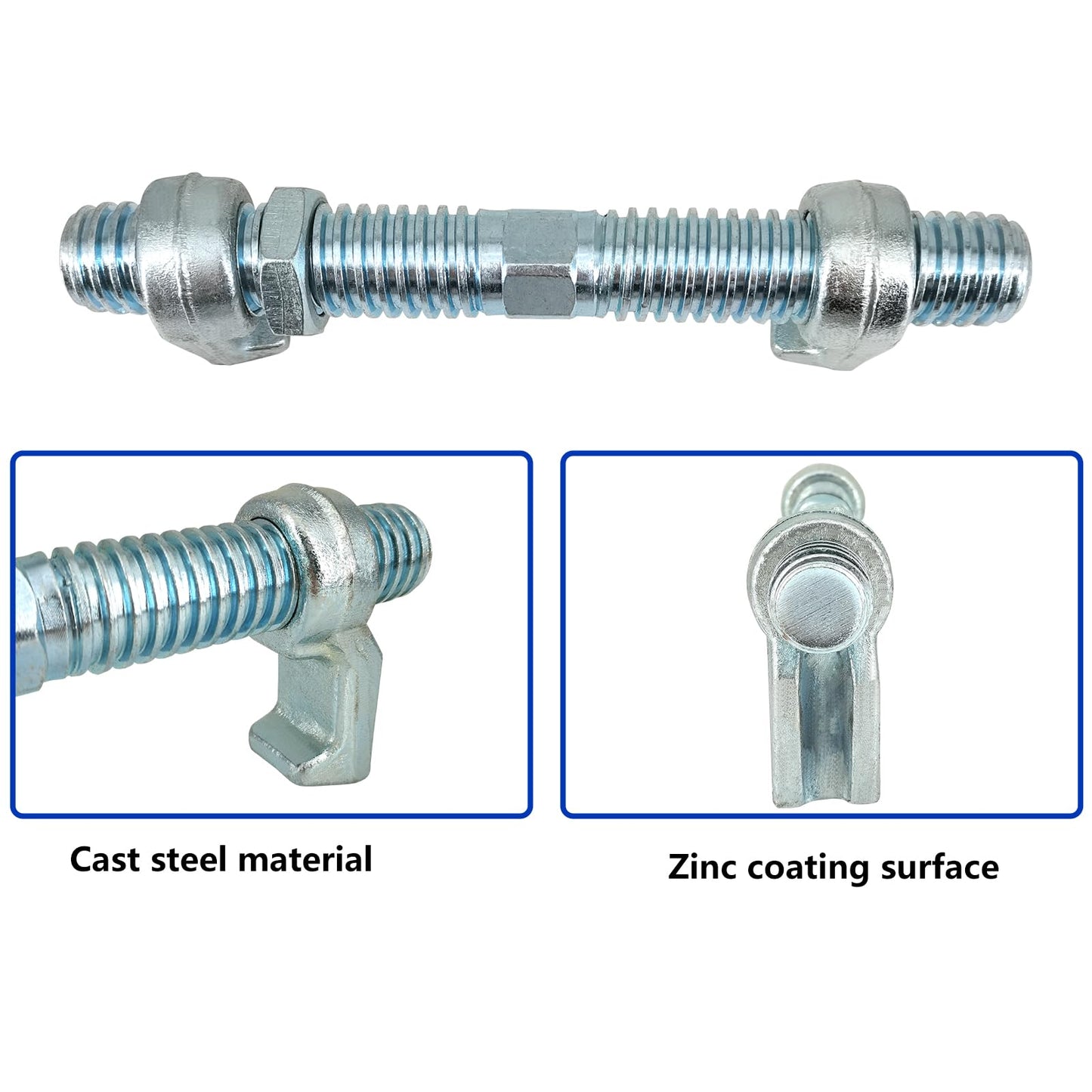 ZUVELLO 280 MM Shipping Container Screw Clamp Bridge Fittings for Sea Harbor Freighter and Rail Standard Container Connect Lock Box, 4 Pack
