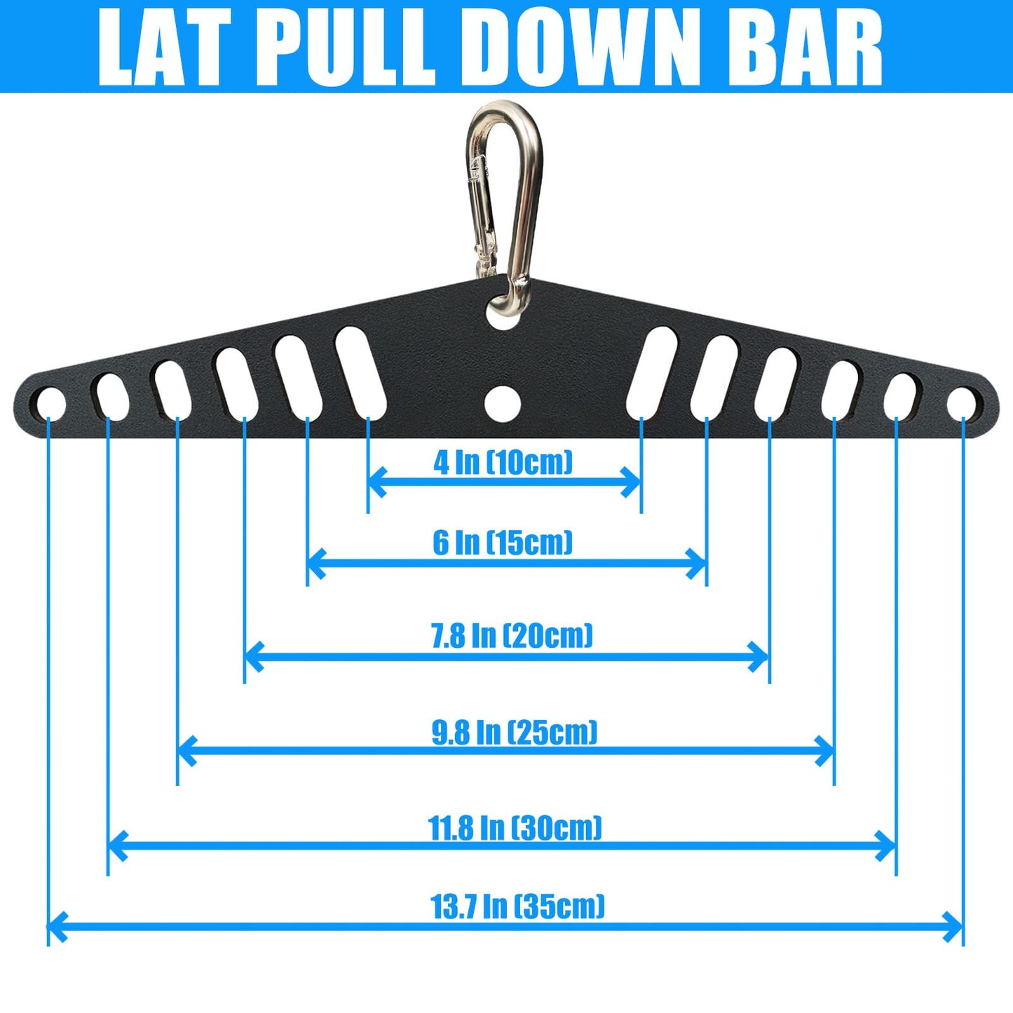 Multi-Grip Lat Pull Down Bar for Home Gym Fitness, Spreader Plate Lat Pulldown Attachments for Pulley System Cable Machine, Fit for Double or Single Exercise Handle (Multi Hole Bar 1)