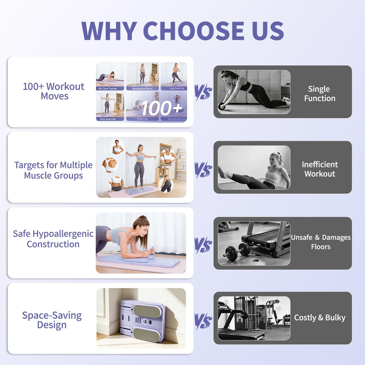 Pilates Board, Reformer Sets, Multifunctional Abdominal for Home Workout Equipment with Pilates Ball ＆ Resistance Bands, Portable Foldable Ab Board Trainer Pilate Exercise Machine for Women
