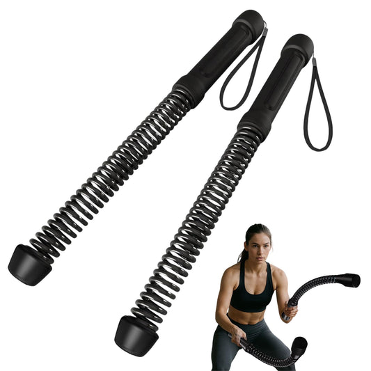 WKNNOXT Cordless Battle Ropes (2-Pack) Portable Workout Ropes for HIIT Workouts,Cardio & Muscle Training,Low-Impact Cardio Training,Home Gym Equipment for Men & Women(1.9LB x 2) (1.8LB*2)